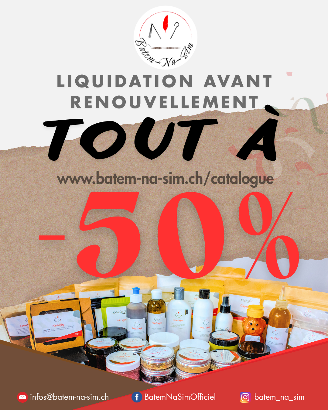 50% de réduction actuellement